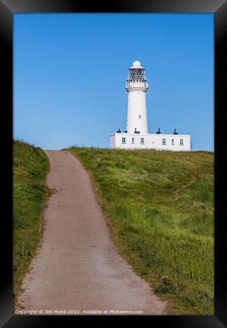 Flamborough Lighthouse Framed Print by Jim Monk