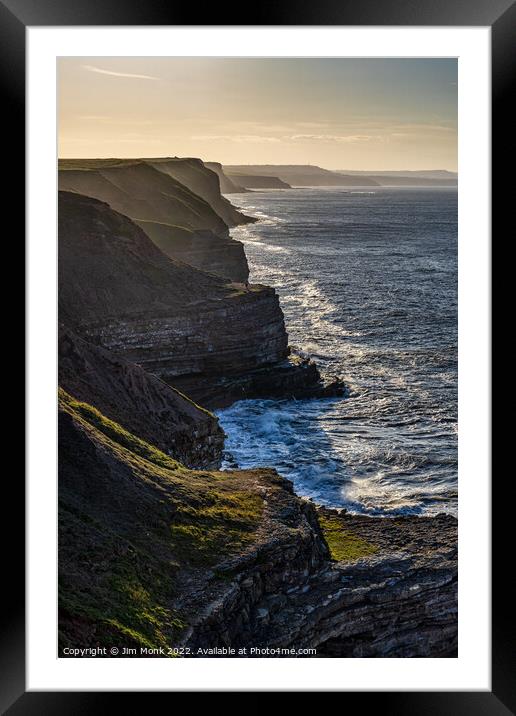 View from Filey Brigg Framed Mounted Print by Jim Monk