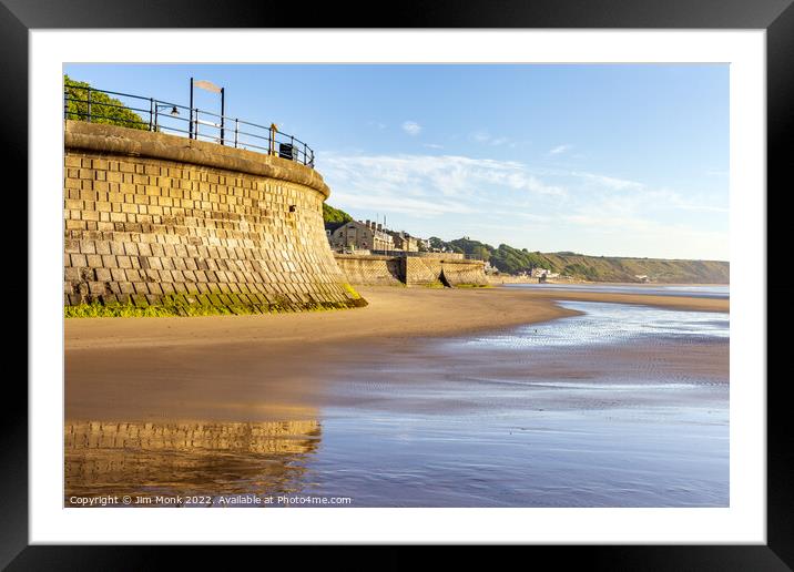 Filey Sea Defences Framed Mounted Print by Jim Monk