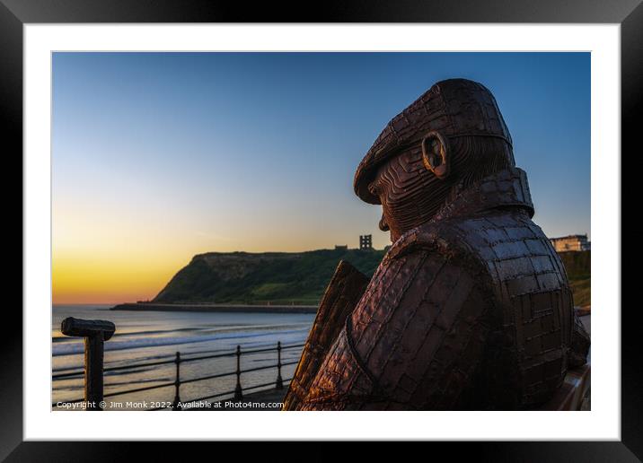 Freddie Gilroy Statue, Scarborough Framed Mounted Print by Jim Monk
