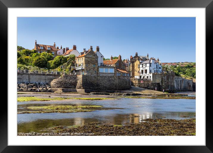 Robin Hood's Bay Seafront Framed Mounted Print by Jim Monk
