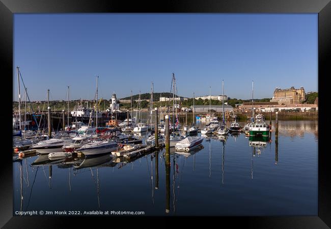 Scarborough Harbour, North Yorkshire Framed Print by Jim Monk