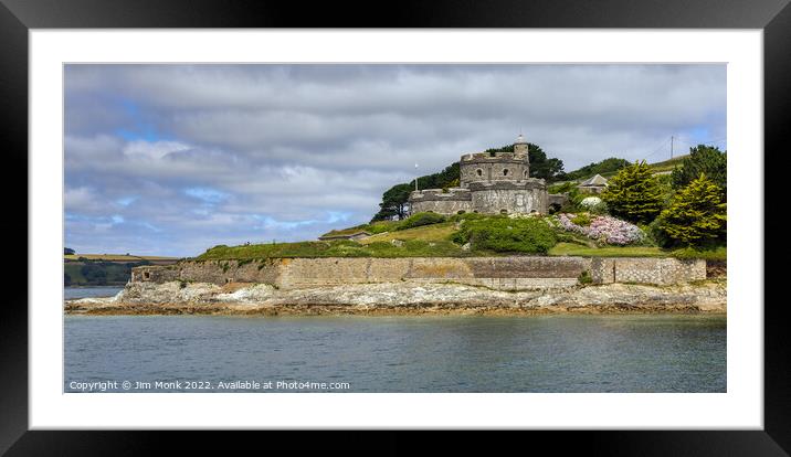 St Mawes Castle Framed Mounted Print by Jim Monk
