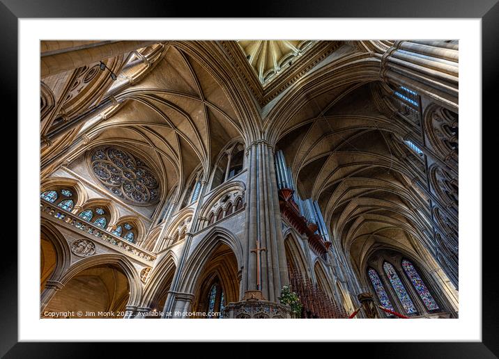 Interior of Truro Cathedral  Framed Mounted Print by Jim Monk
