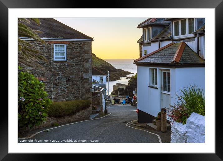 View to the Harbour, Portloe Framed Mounted Print by Jim Monk