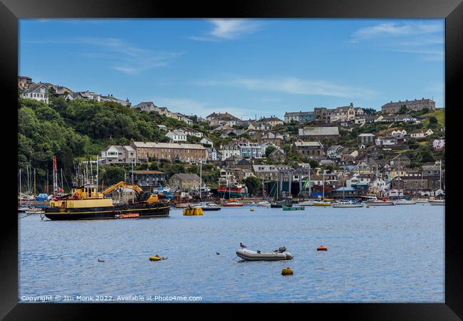 The river Fowey and Polruan, Cornwall Framed Print by Jim Monk