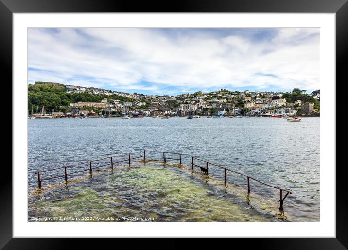 The river Fowey and Polruan Framed Mounted Print by Jim Monk
