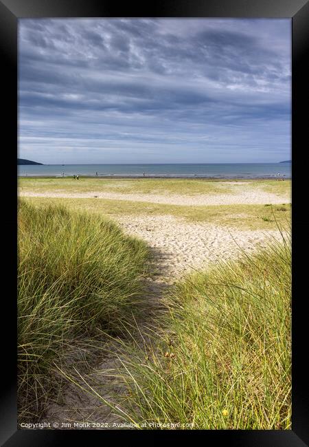 Path to Par Beach, Cornwall Framed Print by Jim Monk