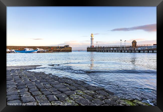 Newhaven Harbour Framed Print by Jim Monk