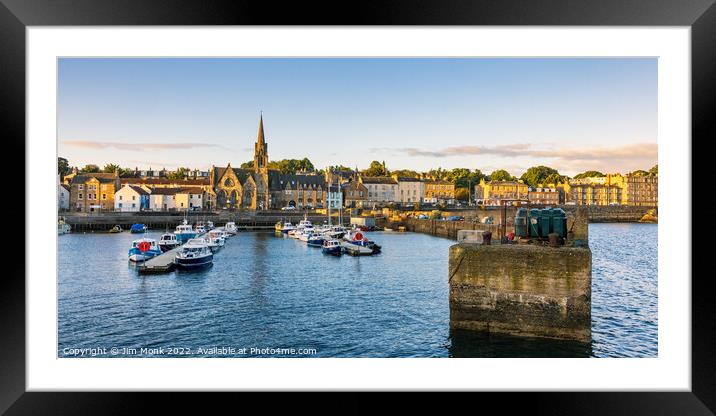 Newhaven Harbour, Edinburgh. Framed Mounted Print by Jim Monk