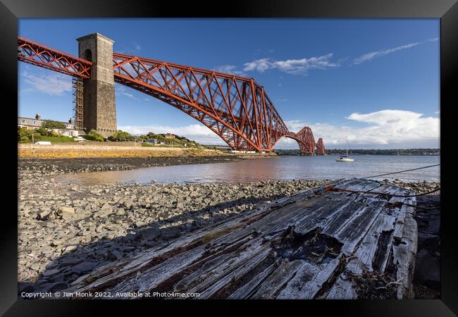 Forth Rail Bridge from North Queensferry Framed Print by Jim Monk