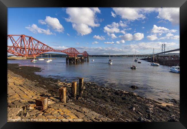 North Queensferry Harbour, Scotland Framed Print by Jim Monk