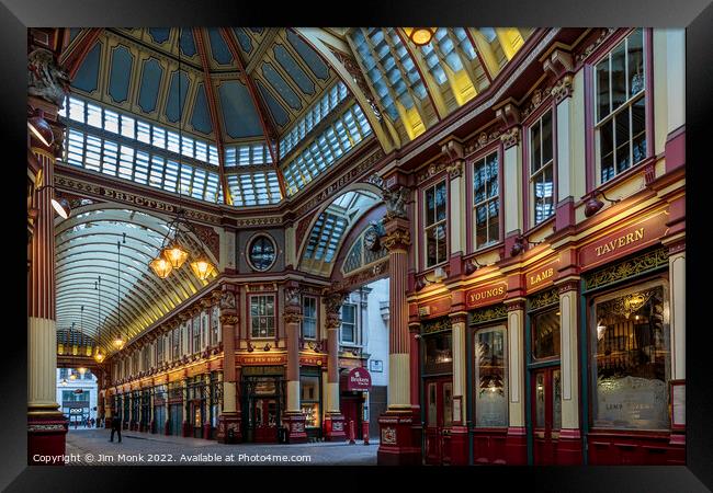 Leadenhall Market, London Framed Print by Jim Monk