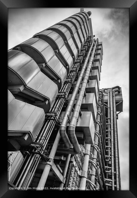 Lloyd's building, City of London Framed Print by Jim Monk