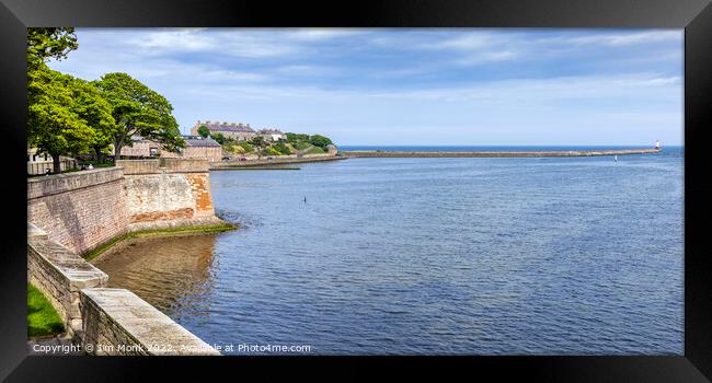 Berwick Pier and Lighthouse Framed Print by Jim Monk