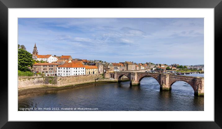 Berwick Bridge, Berwick Upon Tweed Framed Mounted Print by Jim Monk