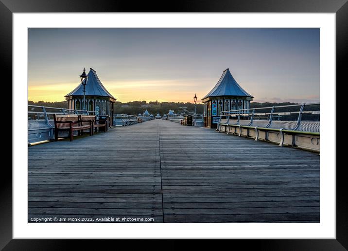 Garth Pier Sunset, Bangor Framed Mounted Print by Jim Monk