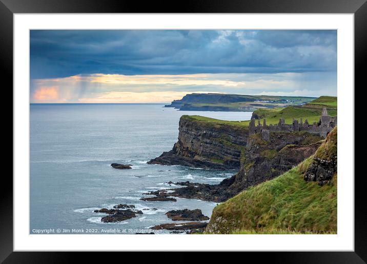 Dunluce Castle in Northern Ireland Framed Mounted Print by Jim Monk