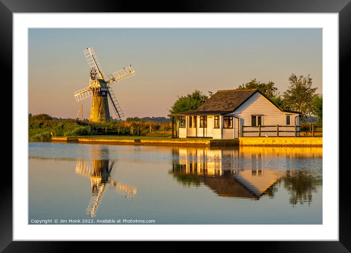 St Benet's Level Drainage Mill Framed Mounted Print by Jim Monk