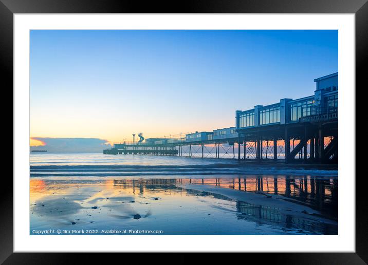 Sandown Pier Sunrise, Isle of Wight Framed Mounted Print by Jim Monk