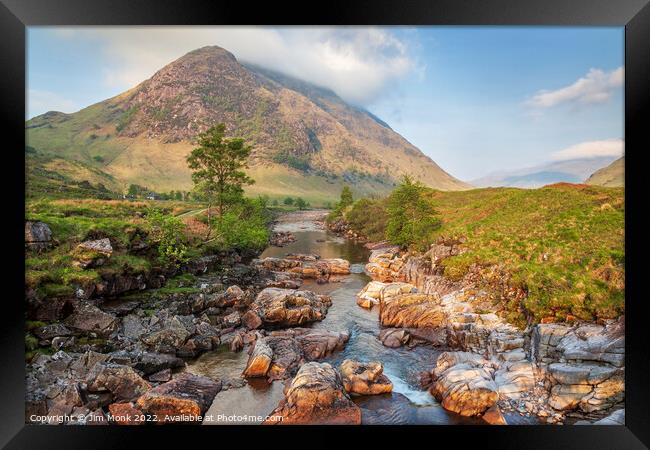  River Etive in Glen Etive  Framed Print by Jim Monk