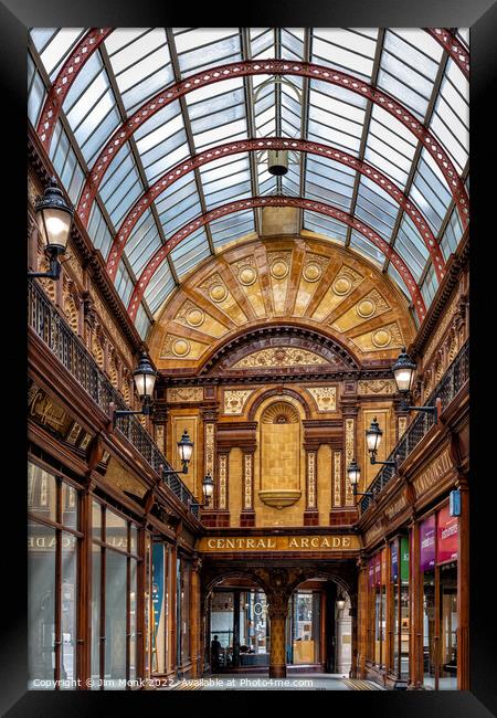 Newcastle's Central Arcade Framed Print by Jim Monk
