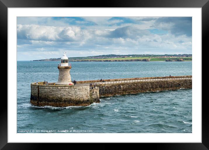 South Shields Lighthouse Framed Mounted Print by Jim Monk