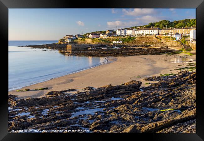 Sunrise at Portscatho Framed Print by Jim Monk