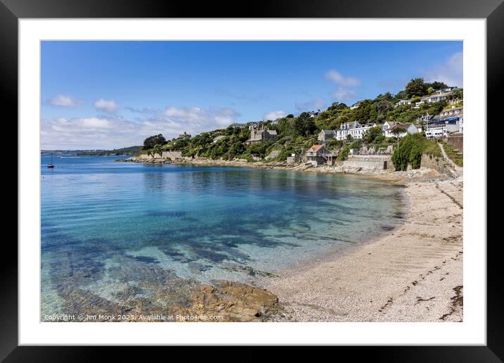 Tavern Beach, St Mawes  Framed Mounted Print by Jim Monk