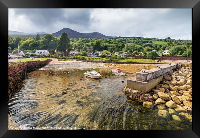 Sheep Harbour Cleats, Isle of Arran Framed Print by Jim Monk