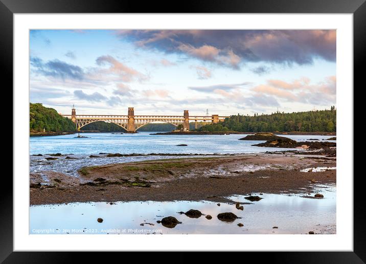 Britannia Bridge, Anglesey Framed Mounted Print by Jim Monk