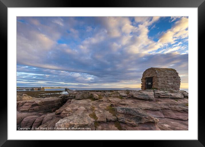 The Powder House at Seahouses Framed Mounted Print by Jim Monk