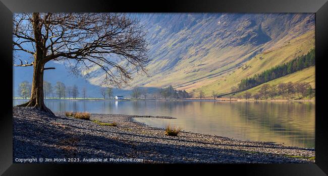 Buttermere Reflections, Lake District Framed Print by Jim Monk