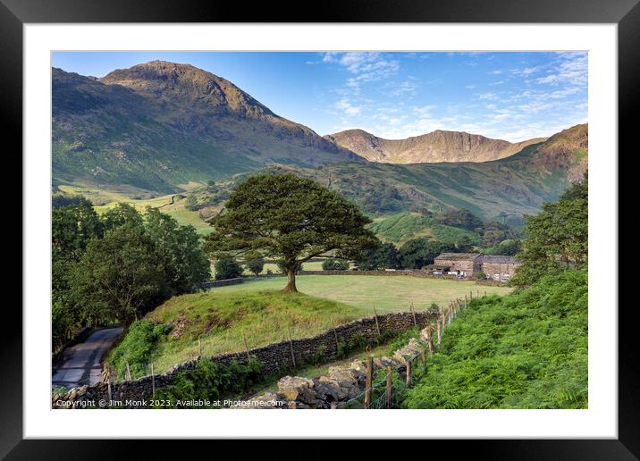 Little Langdale, Lake District Framed Mounted Print by Jim Monk