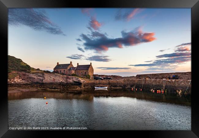 Cove Harbour Sunrise Framed Print by Jim Monk