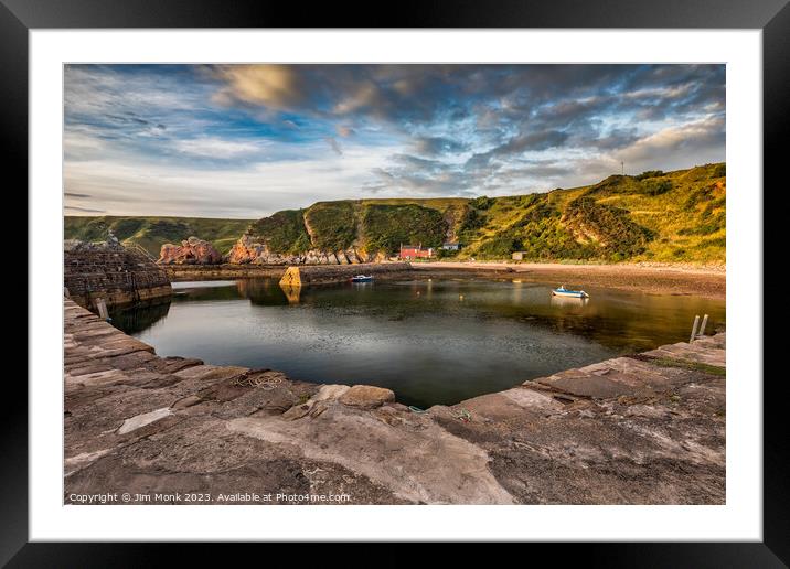 Cove Harbour Framed Mounted Print by Jim Monk