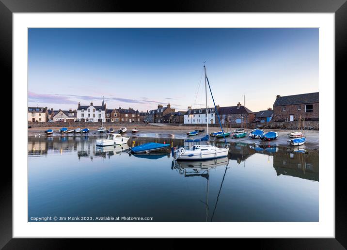 Harbour Reflections, Stonehaven  Framed Mounted Print by Jim Monk