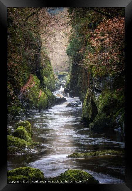 Enchanting Fairy Glen in North Wales Framed Print by Jim Monk