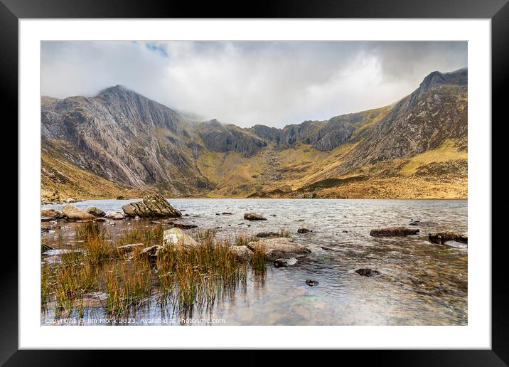 Serenity of Llyn Idwal Framed Mounted Print by Jim Monk