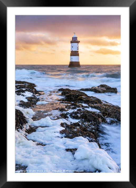 The Guiding Beacon of Anglesey Framed Mounted Print by Jim Monk