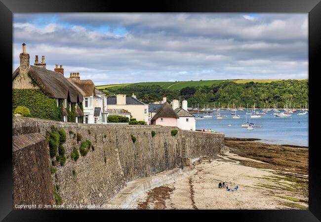 Charming St Mawes Cottages Framed Print by Jim Monk