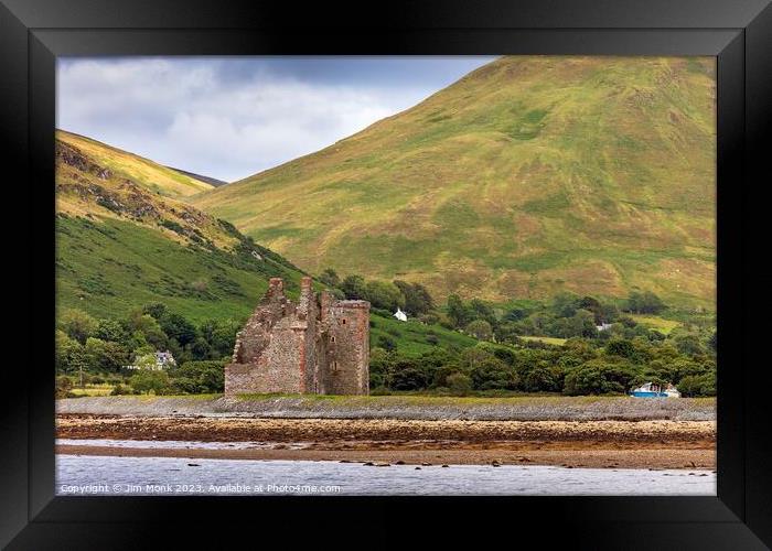 Enchanting Ruins of Lochranza Castle Framed Print by Jim Monk