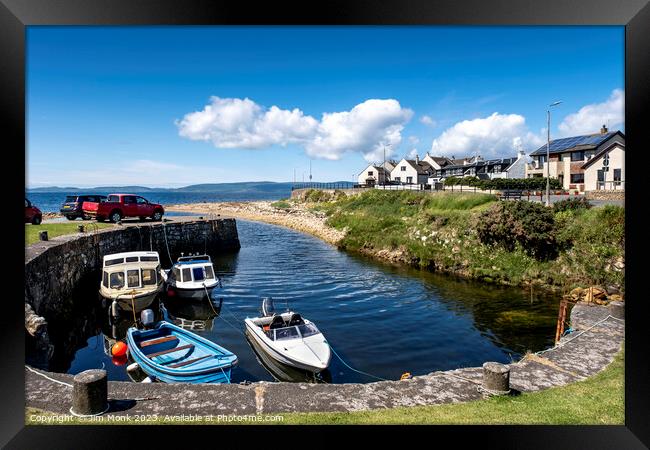 Blackwaterfoot Harbour, Isle of Arran Framed Print by Jim Monk