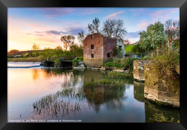 Reflections of an Abandoned Watermill Framed Print by Jim Monk