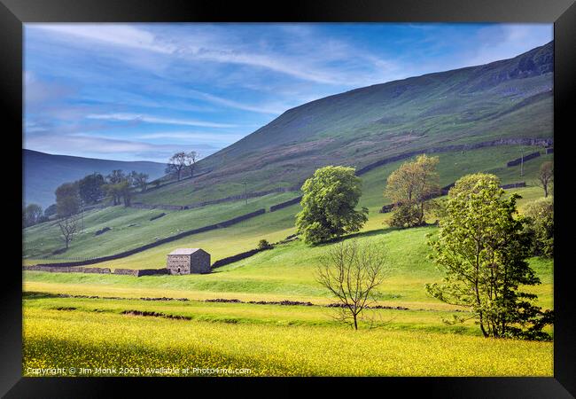 Golden Fields of Swaledale Framed Print by Jim Monk