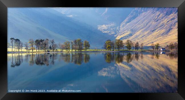 Buttermere Pines, Lake District Framed Print by Jim Monk