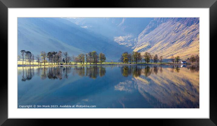 Buttermere Pines, Lake District Framed Mounted Print by Jim Monk