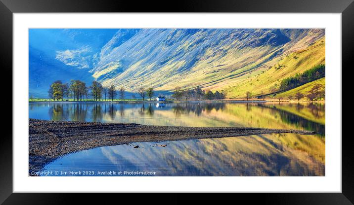 Morning Reflections at Buttermere Framed Mounted Print by Jim Monk