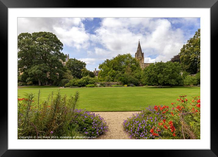 Christ Church Cathedral and gardens Framed Mounted Print by Jim Monk
