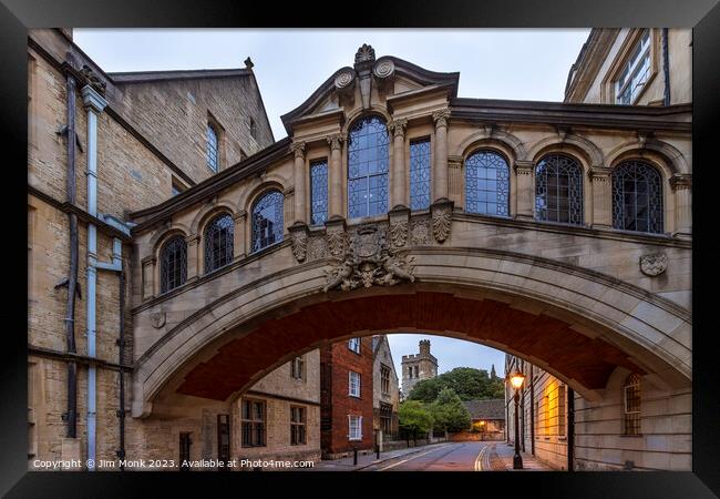 Bridge of Sighs Oxford Framed Print by Jim Monk